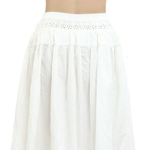 Free People Gesibelle Maxi Skirt Floral Eyelet Embroidered Cotton S NEW 281840 - Picture 4 of 7